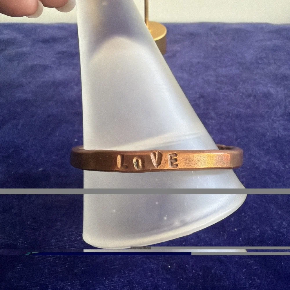 Pure Copper Bracelet Love Hand Made 24.5g Adjustable